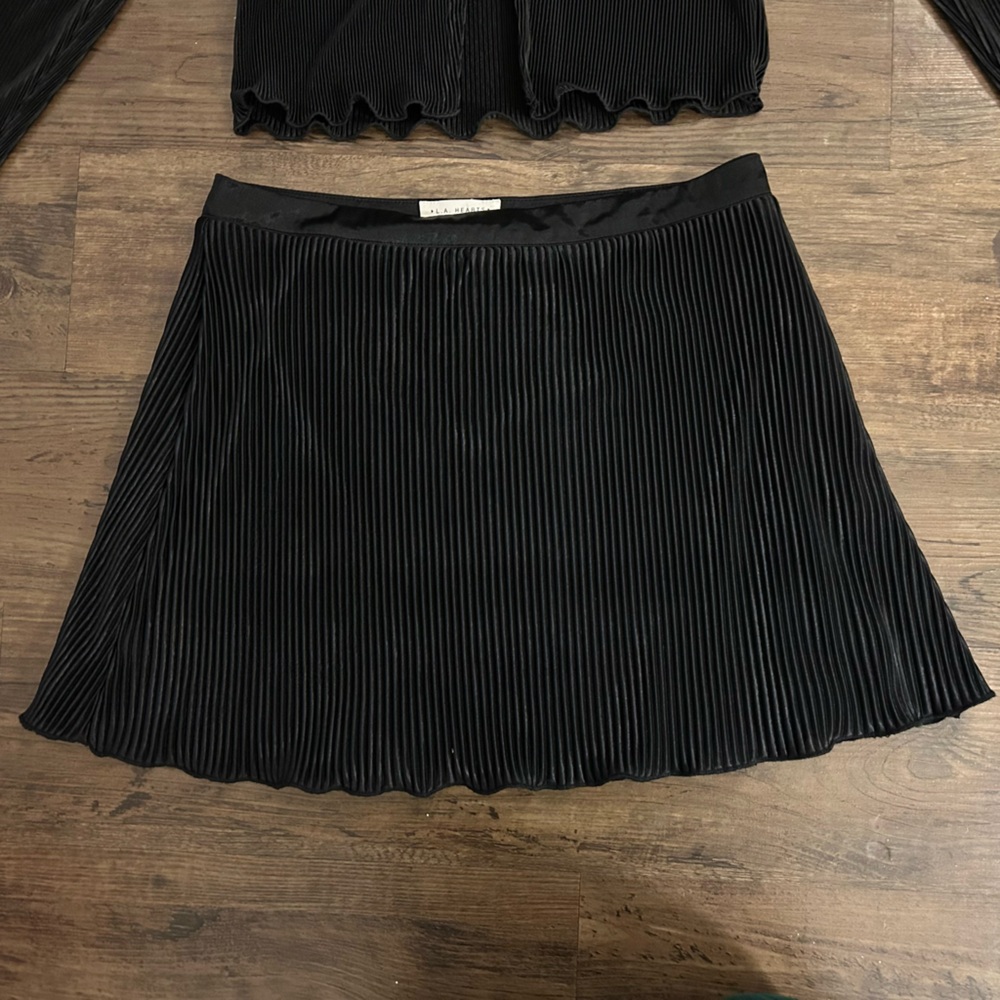 PacSun LA Hearts Black Ribbed Skirt